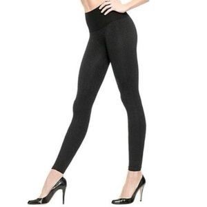 Spanx Black Leopard Print Leggings